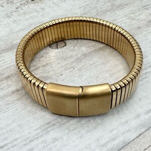 Gold Chunky Stretch Cobra Chain Bangle Bracelet